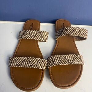Arizona Jeans Co. Womens Gyles Woven Slip On Flat Sandals Size 11